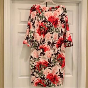Calvin Klein Floral Bell-Sleeve Sheath Dress